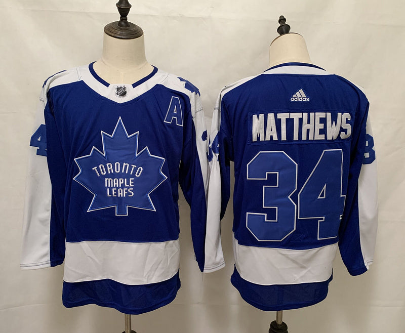 Men's Toronto Maple Leafs Auston Matthews #34 Blue/White Player Jersey