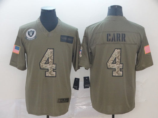 Men's Las Vegas Raiders Derek Carr #4 Brown Alternate Game Jersey