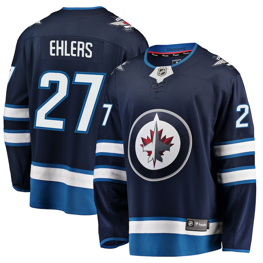 Men's Winnipeg Jets Nikolaj Ehlers #27 Navy Home Breakaway Player Jersey