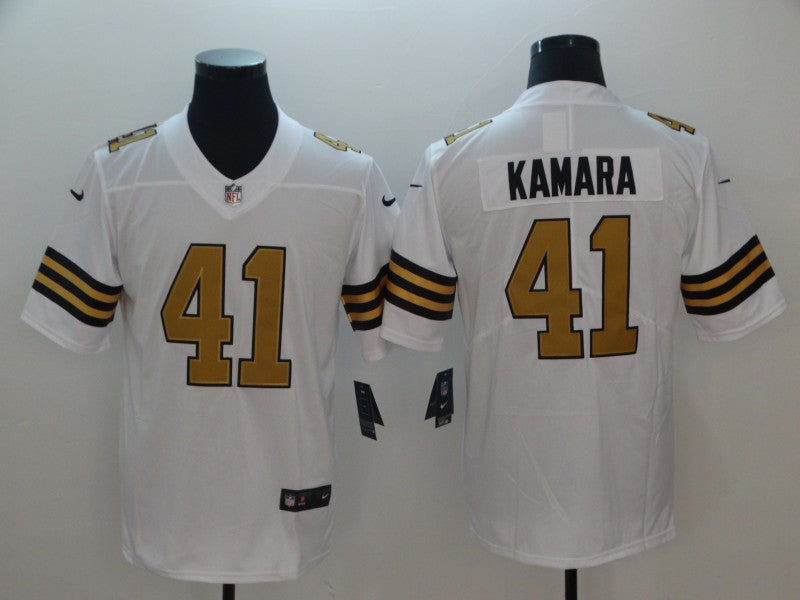 Men's New Orleans Saints Alvin Kamara #41 White Alternate Game Jersey