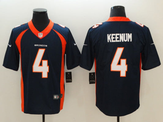 Men's Denver Broncos Case Keenum #4 Navy Game Jersey