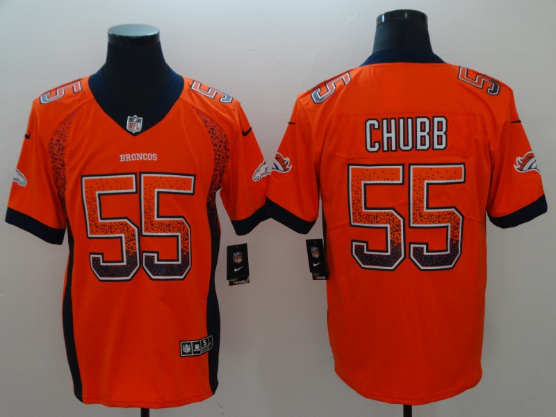 Men's Denver Broncos Bradley Chubb #55 Orange Player Game Jersey