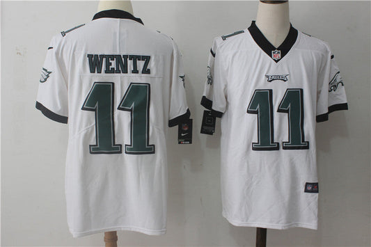 Men's Philadelphia Eagles #11 Carson Wentz Game Jersey White