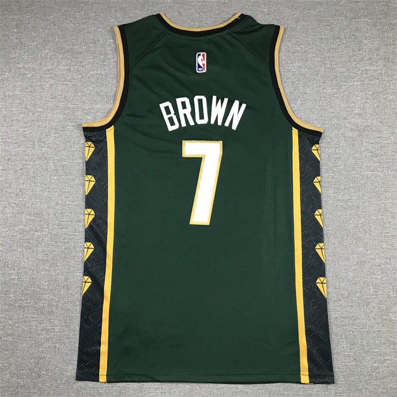 Men's Boston Celtics Jaylen Brown Nike Kelly Green 2022/23 Swingman Jersey - City Edition