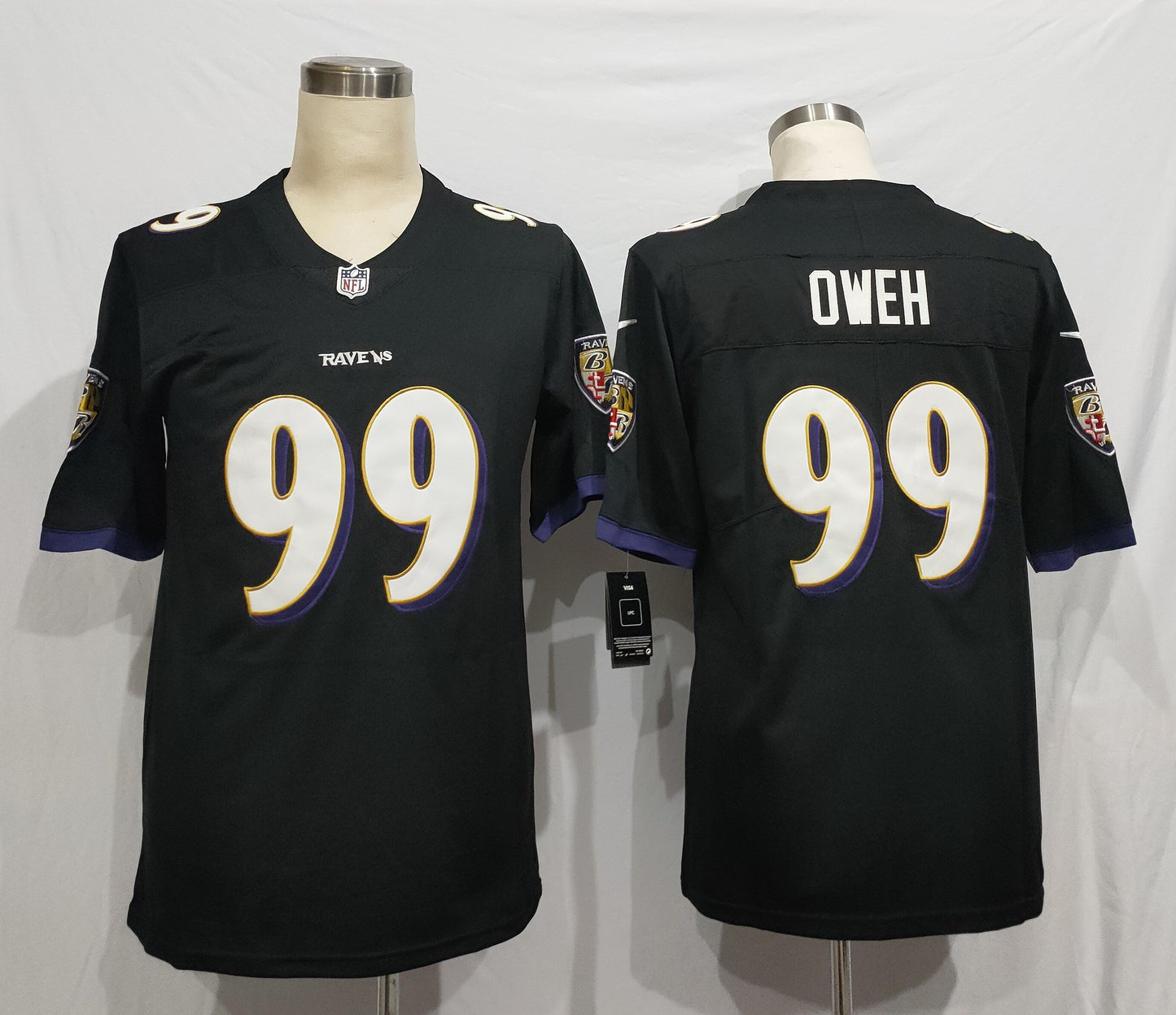 Men's Baltimore Ravens Odafe Oweh #99 Black Game Jersey