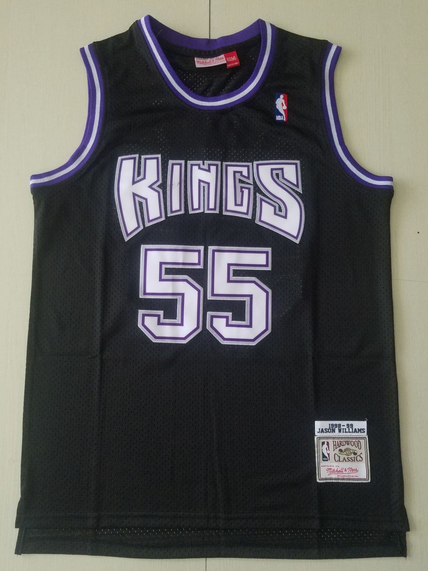 Men's Sacramento Kings Jason Williams Black Hardwood Classics Swingman Jersey