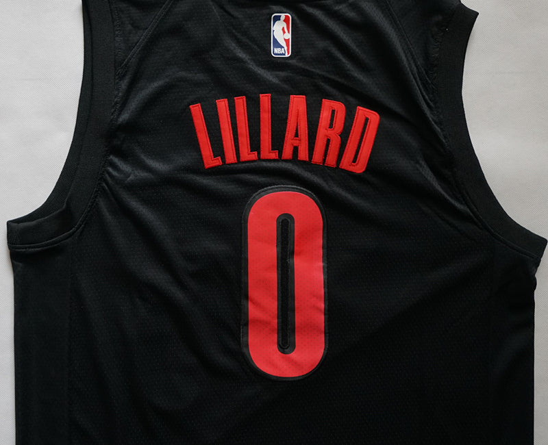 Men's Portland Trail Blazers Damian Lillard #0 NBA Black Swingman Jersey