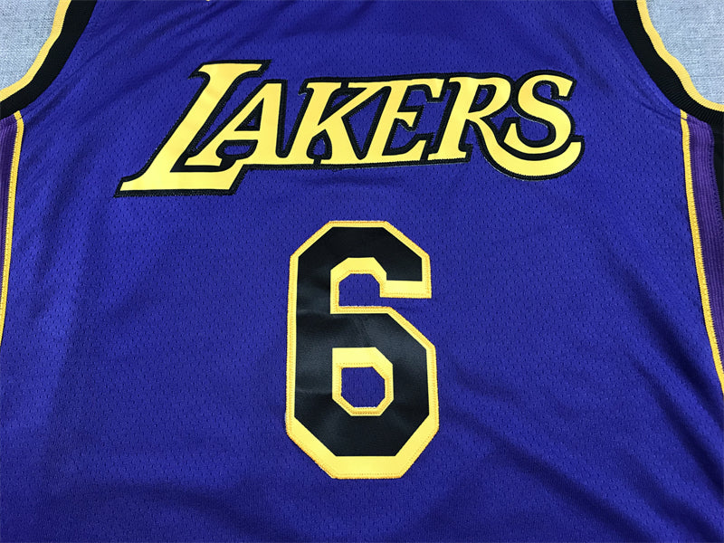 Men's Los Angeles Lakers LeBron James #6 Purple 2022/23 Swingman Jersey - Statement Edition