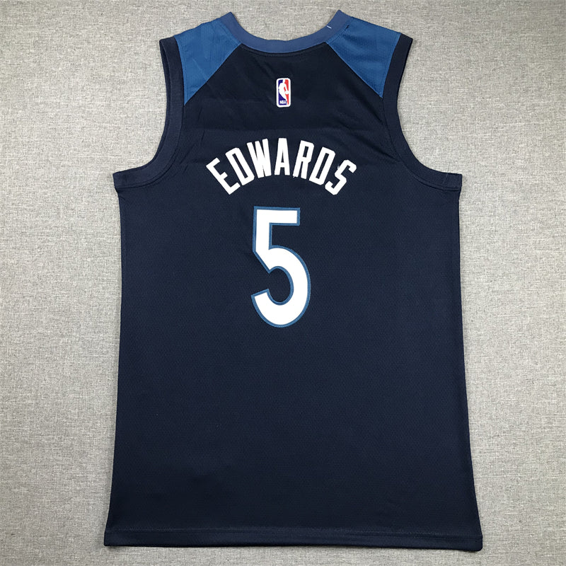 Men's Minnesota Timberwolves Anthony Edwards #5 Navy Swingman Jersey - Icon Edition