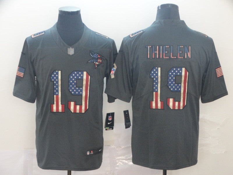 Men's Minnesota Vikings Adam Thielen #19 Black Alternate Game Jersey