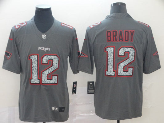 Men's New England Patriots Tom Brady #12 Gray Game Player Jersey