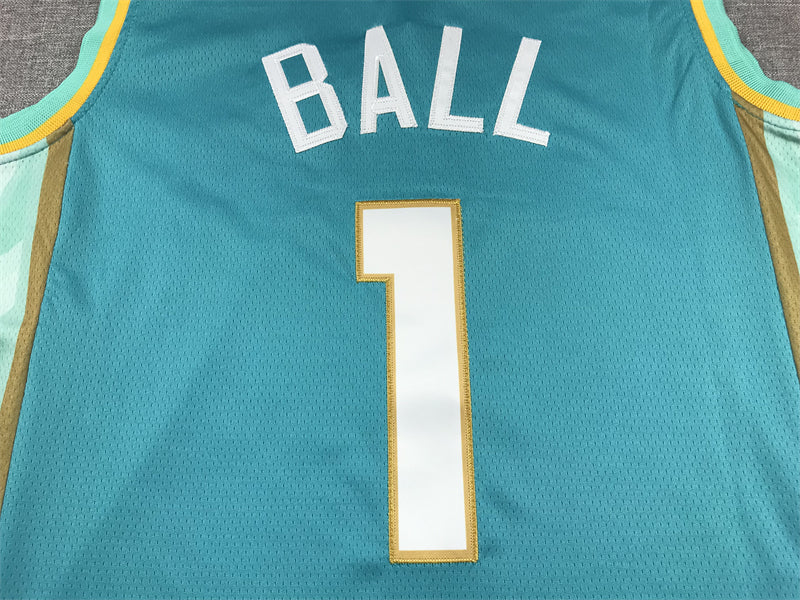 Men's Charlotte Hornets LaMelo Ball #1 Teal 2023/24 Swingman Jersey - City Edition