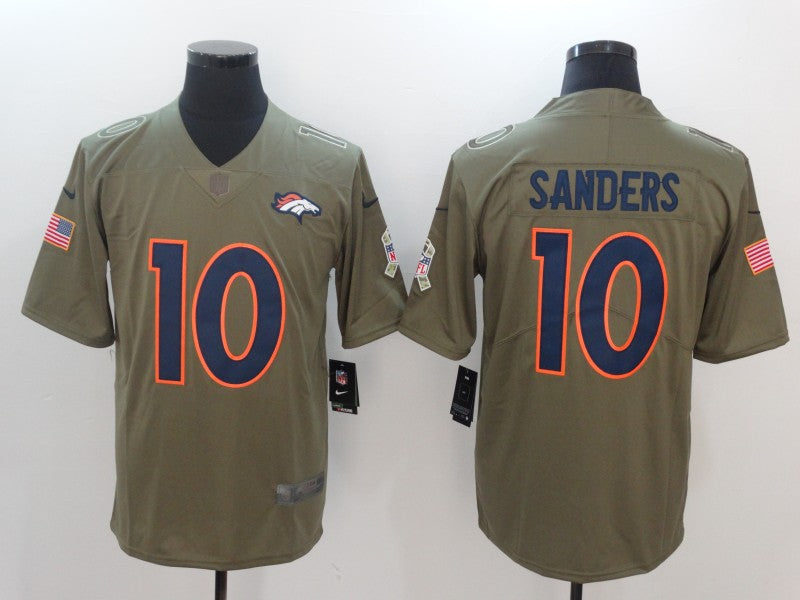 Men's Denver Broncos Emmanuel Sanders #10 Brown Game Jersey