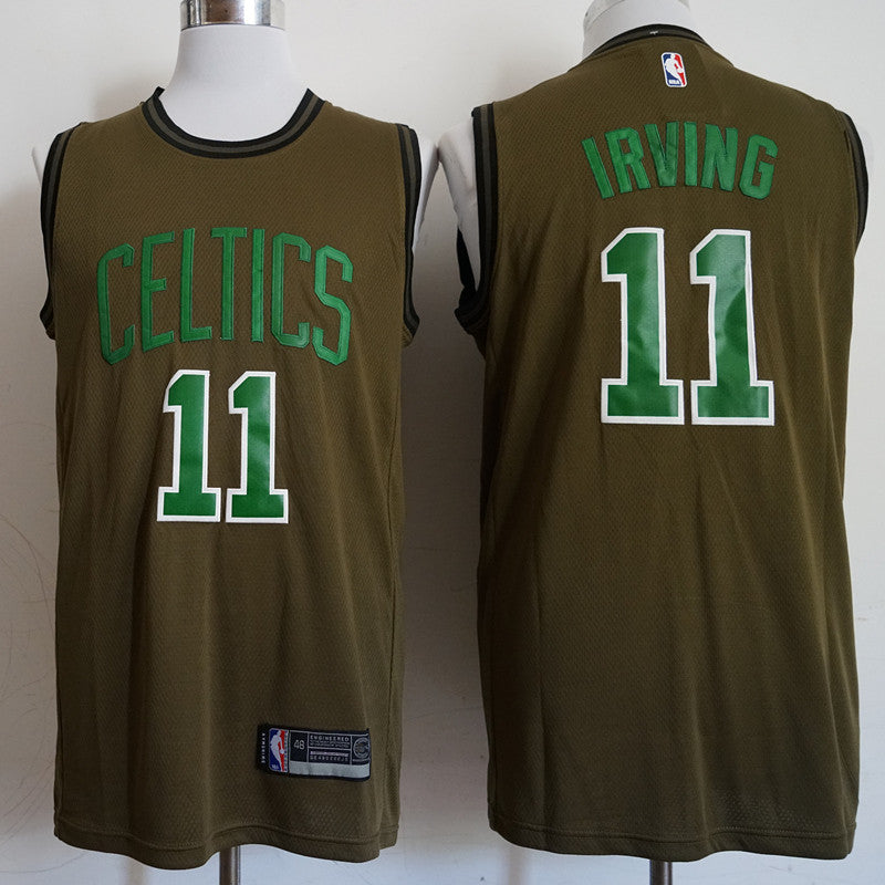 Men's Boston Celtics Kyrie Irving #11 NBA Swingman Jersey - Army Green