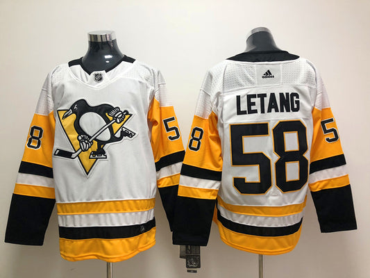 Men's Pittsburgh Penguins Kris Letang #58 White Player Game Jersey