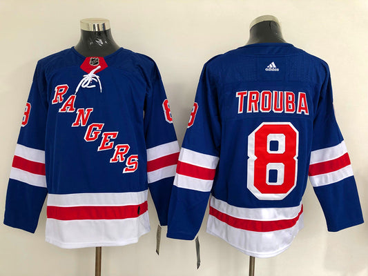 Men's New York Rangers Jacob Trouba #8 Blue Player Game Jersey