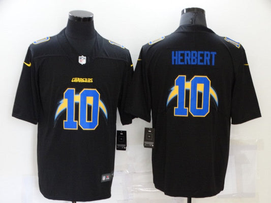 Men's Los Angeles Chargers Justin Herbert #10 Black Game Jersey