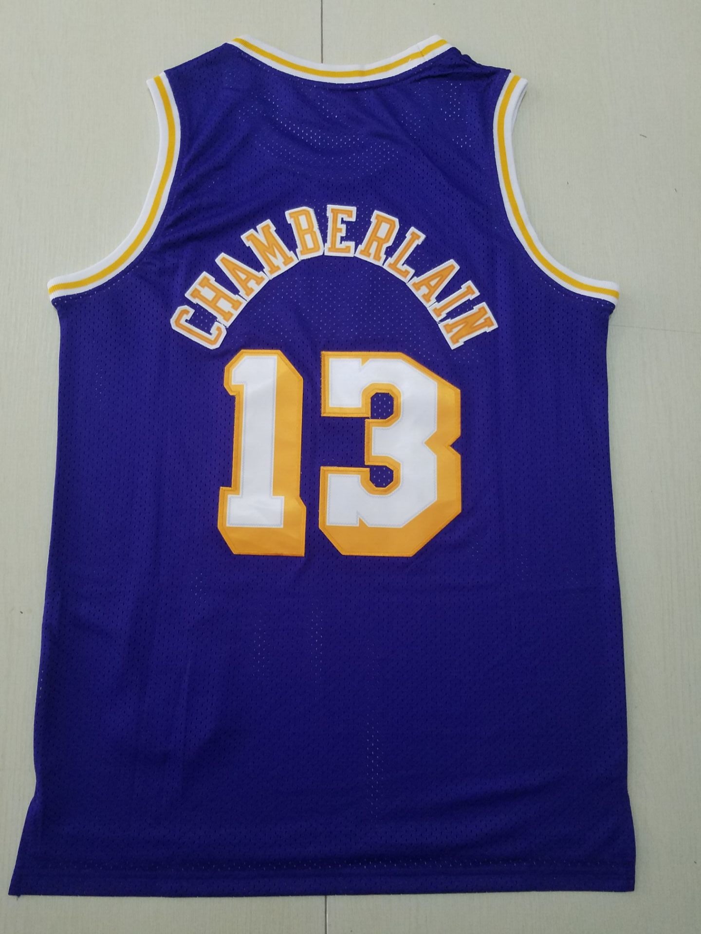 Men's Los Angeles Lakers Wilt Chamberlain #13 NBA Swingman Jersey - Retro Purple