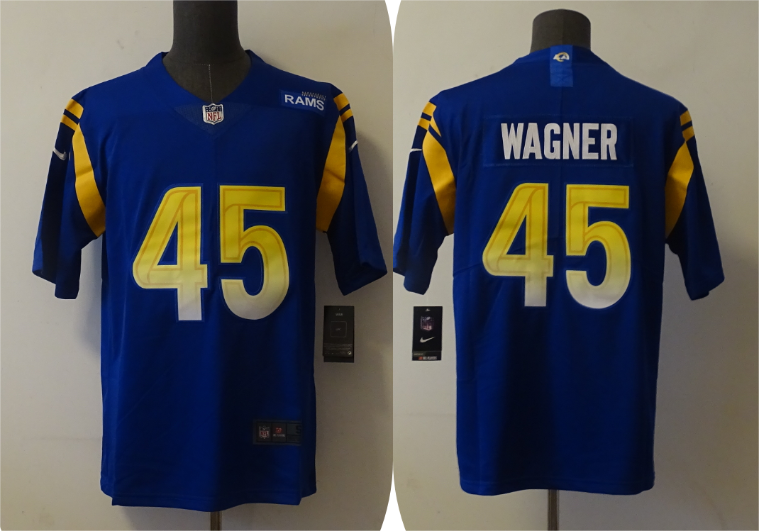 Men's Los Angeles Rams Bobby Wagner #45 Blue Game Jersey