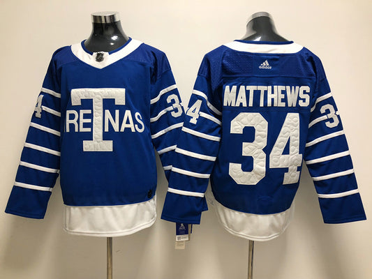 Men's Toronto Maple Leafs Auston Matthews #34 Blue Authentic Player Jersey