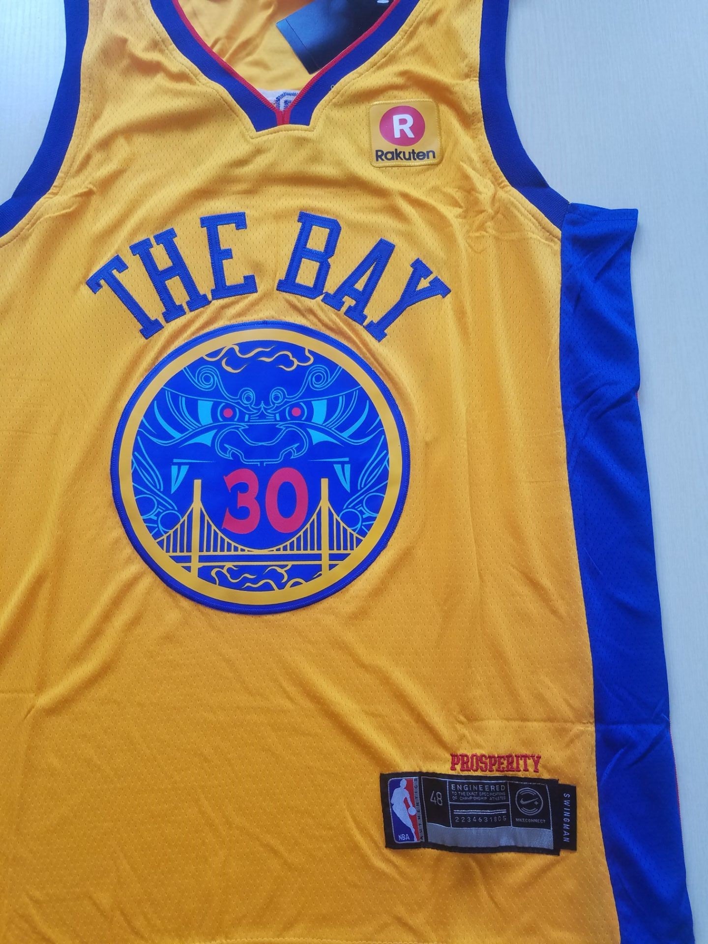 Men's Golden State Warriors Stephen Curry Yellow Replica Jersey - City Edition