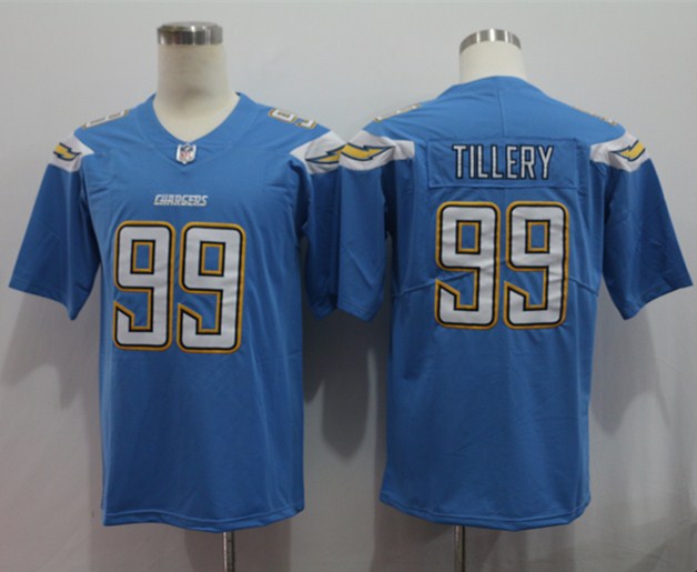 Men's Los Angeles Chargers Jerry Tillery #99 Blue Game Jersey