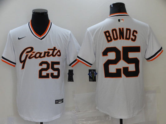 Men's San Francisco Giants Barry Bonds #25 White Replica Player Jersey