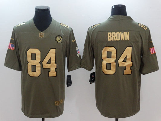 Men's Pittsburgh Steelers Antonio Brown #84 Brown Player Game Jersey