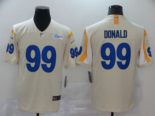 Men's Los Angeles Rams Aaron Donald #99 Beige Vapor Limited Jersey