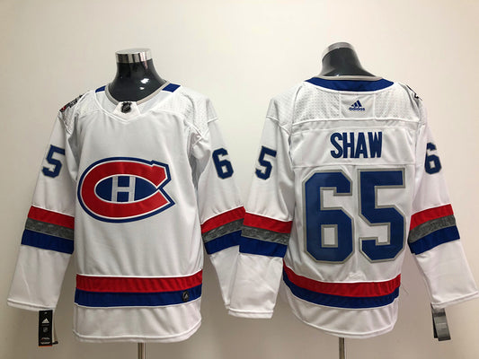 Men's Montreal Canadiens Andrew Shaw #65 White Player Game Jersey