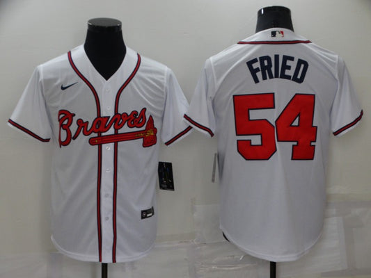 Men's Atlanta Braves Max Fried #54 White Replica Player Jersey