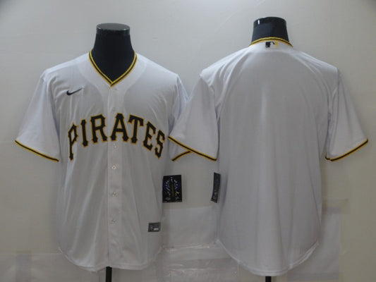 Men's Pittsburgh Pirates White Home Blank Replica Jersey