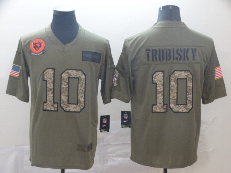 Men's Chicago Bears Mitch Trubisky #10 Brown Team Game Jersey