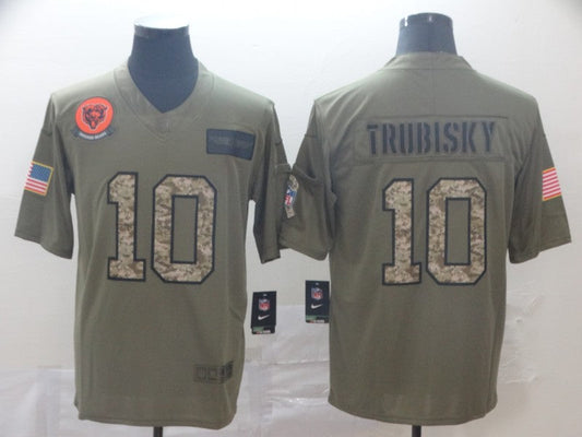 Men's Chicago Bears Mitch Trubisky #10 Brown Team Game Jersey