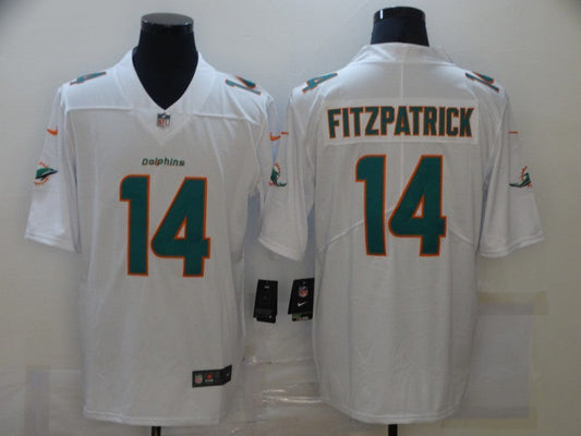 Men's Miami Dolphins Ryan Fitzpatrick #14 White Game Jersey