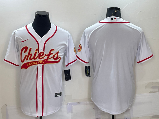 Men's Kansas City Chiefs White Blank Jersey