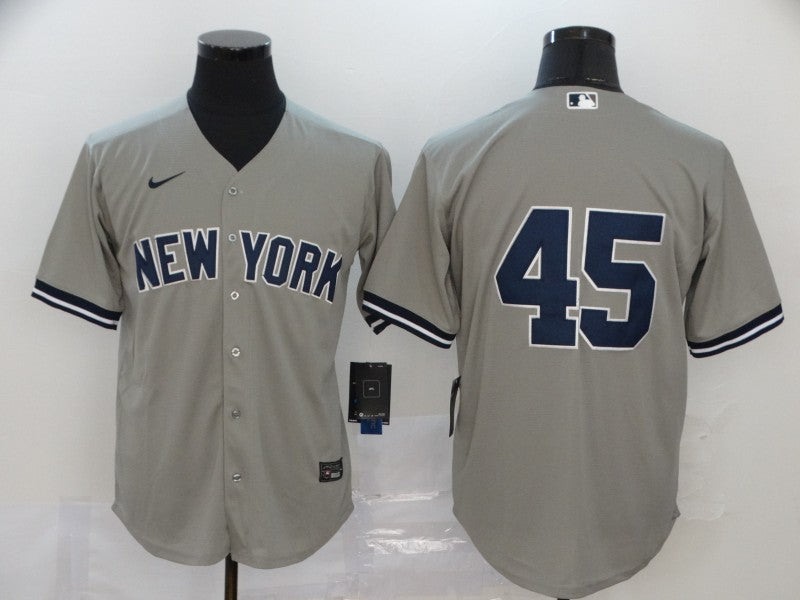 Men's New York Yankees Gerrit Cole #45 Gray Replica Player Name Jersey