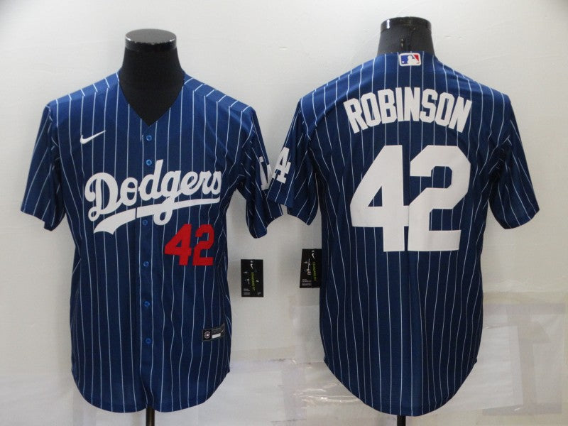 Men's Los Angeles Dodgers Jackie Robinson #42 Blue Player Baseball Jersey