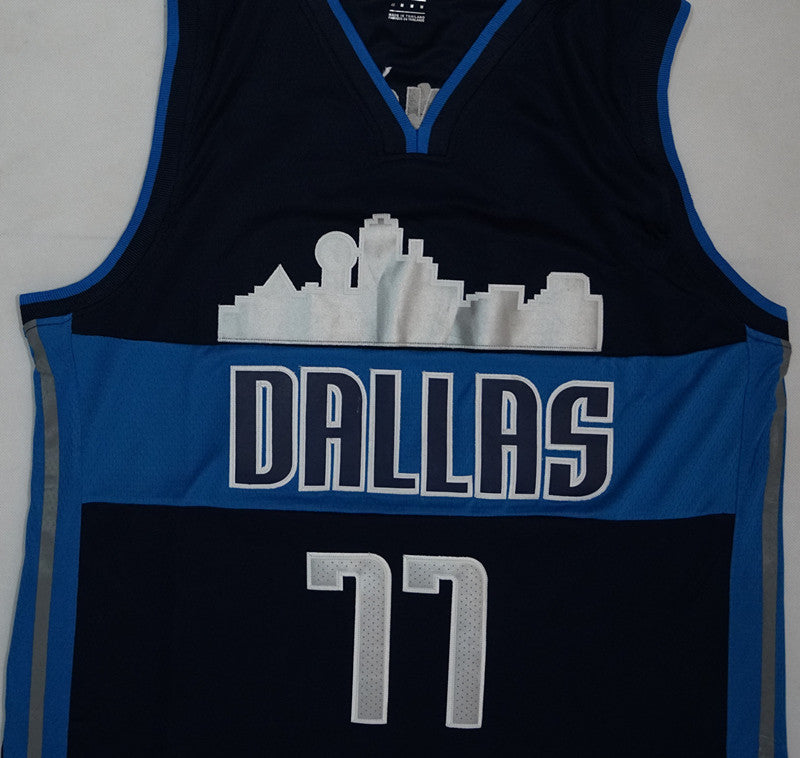 Men's Dallas Mavericks Luka Doncic #77 NBA Replica Jersey - Retro Blue