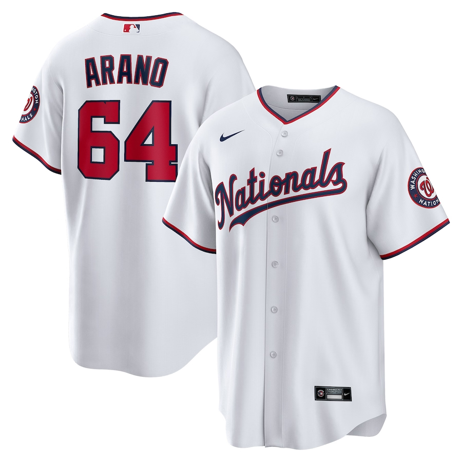 Men's Washington Nationals Victor Arano #64 White Home Replica Player Jersey