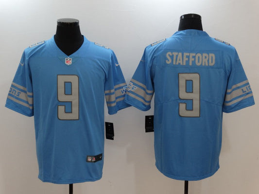 Men's Detroit Lions Matthew Stafford #9 Blue Player Game Jersey