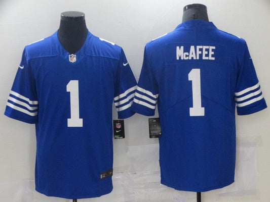 Men's Indianapolis Colts Pat McAfee #1 Blue Game Jersey