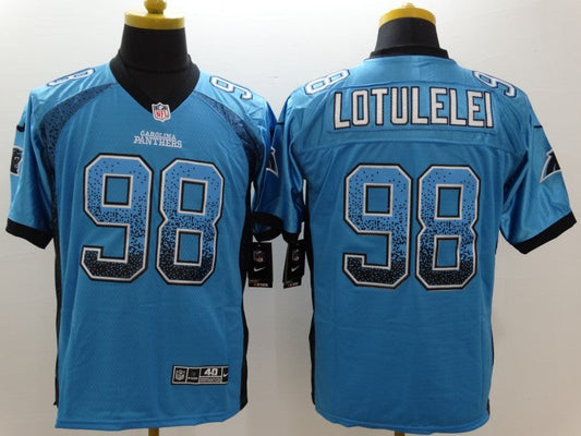 Men's Carolina Panthers Star Lotulelei #98 Blue Game Jersey