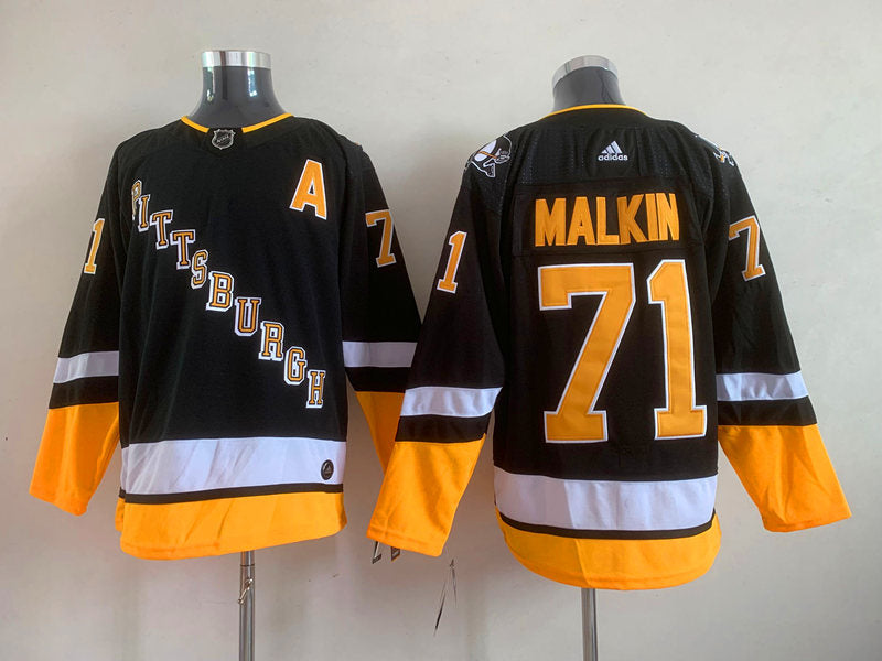 Men's Pittsburgh Penguins Evgeni Malkin #71 Black Player Game Jersey