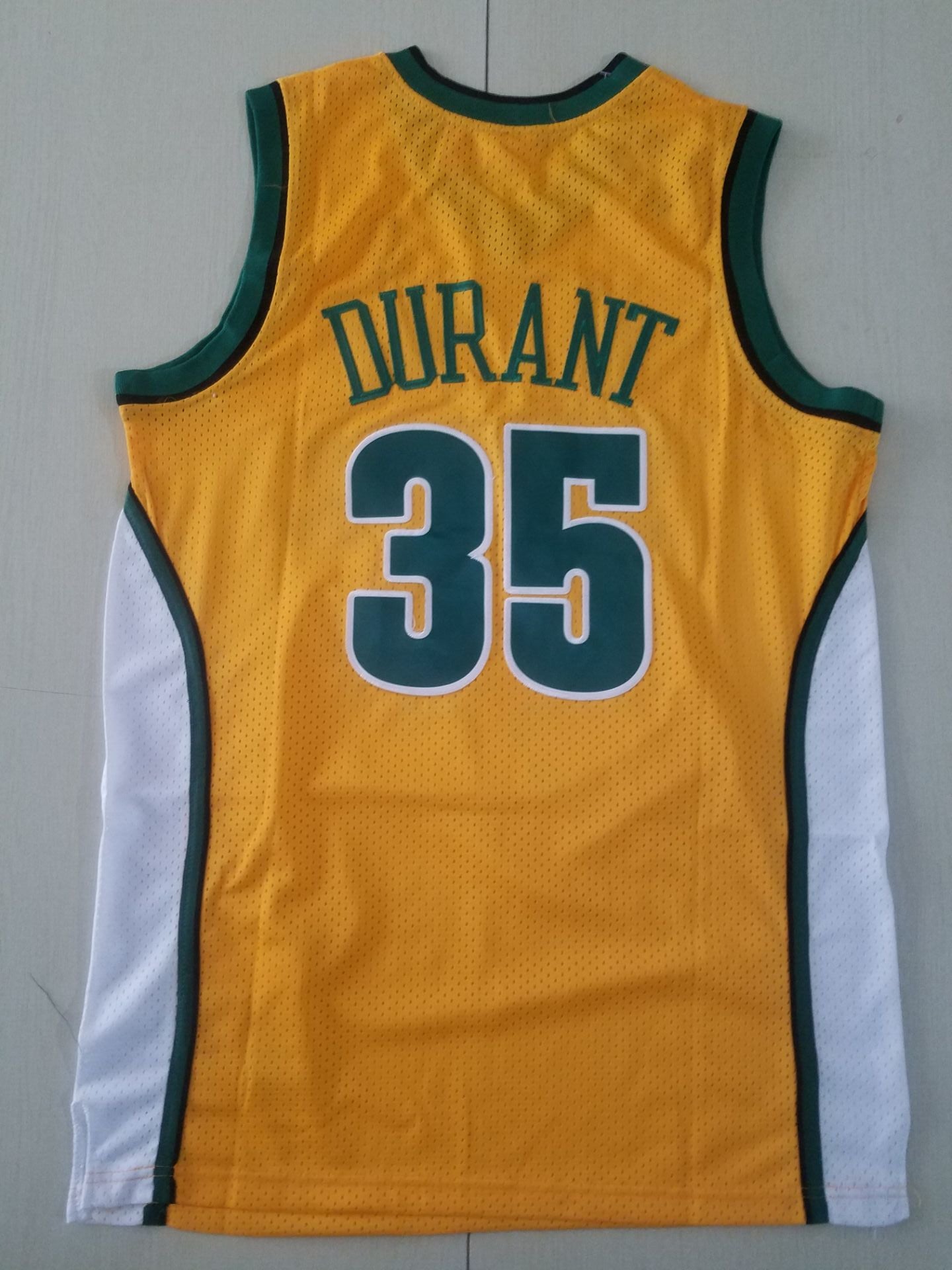 Men's Seattle SuperSonics Kevin Durant 2007-08 Yellow Hardwood Classics Swingman Jersey