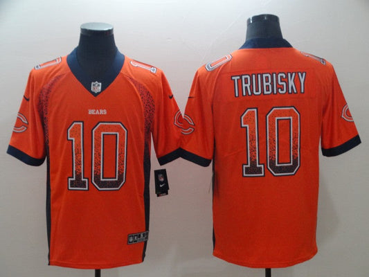 Men's Chicago Bears Mitch Trubisky #10 Orange Game Player Jersey