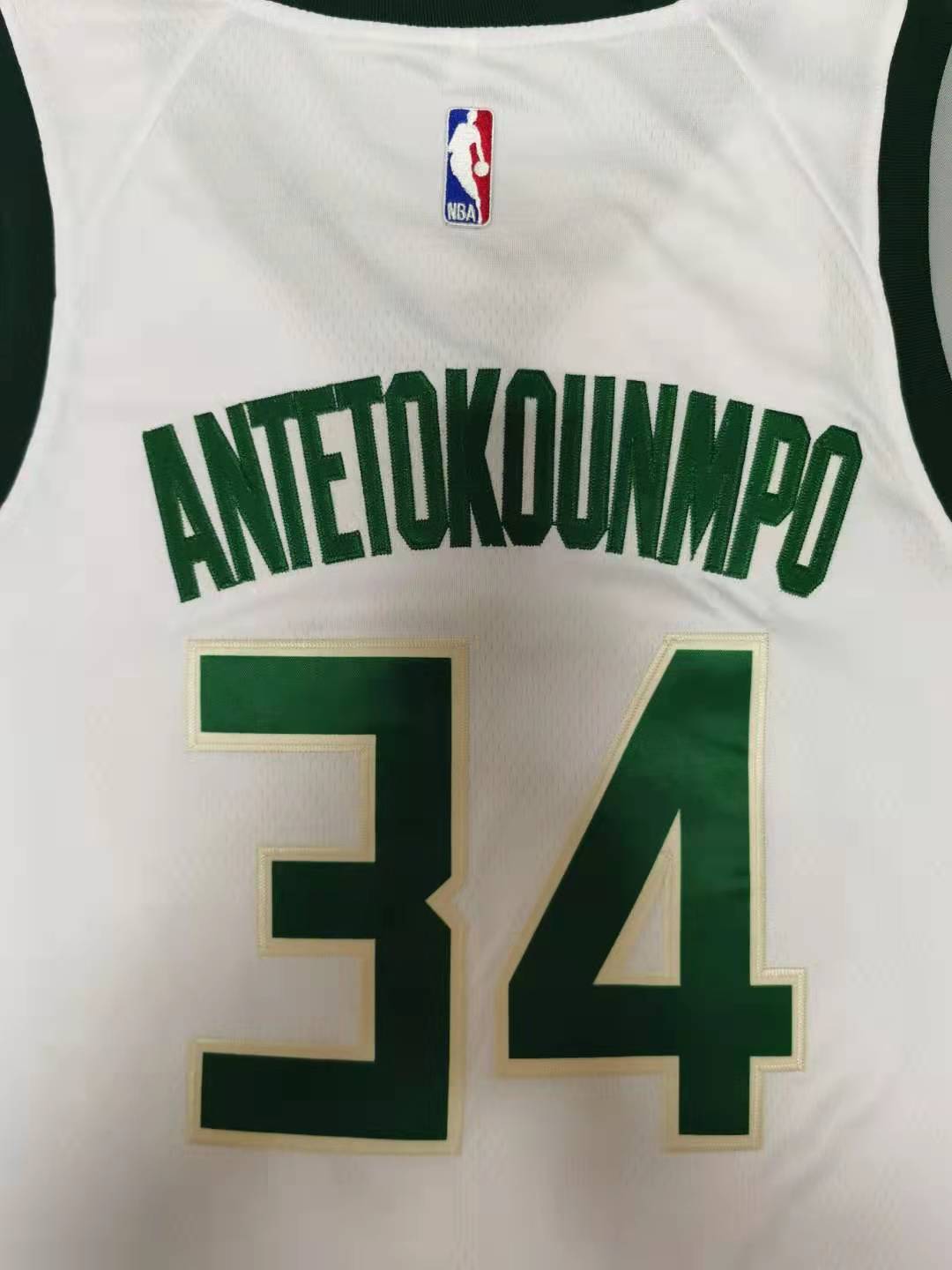 Men's Milwaukee Bucks Giannis Antetokounmpo #34 NBA White Player Jersey