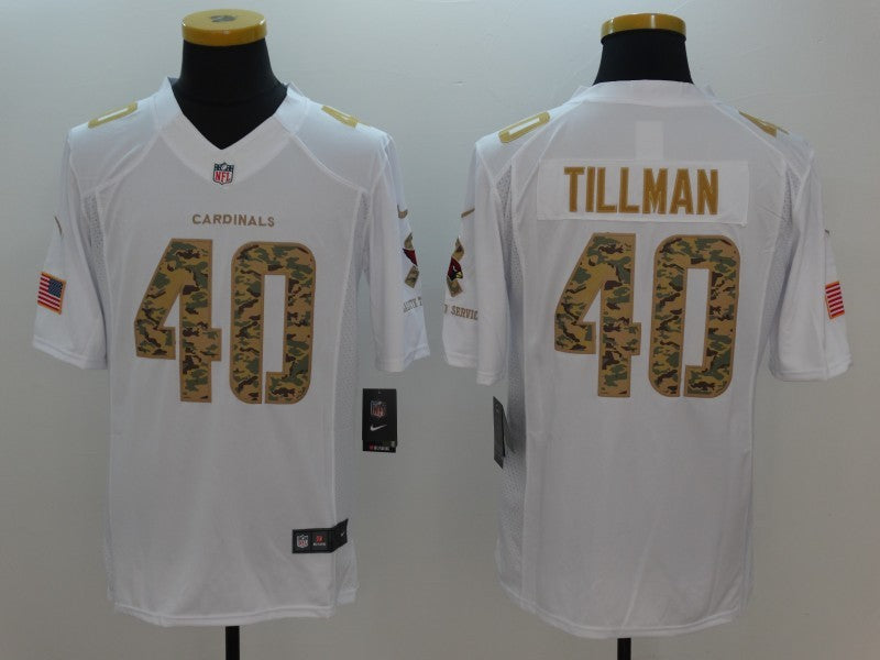 Men's Arizona Cardinals Pat Tillman #40 White Player Game Jersey