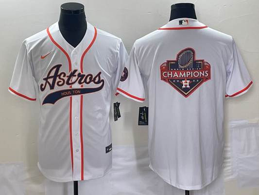 Men's Houston Astros White Replica Player Jersey Joint Edition