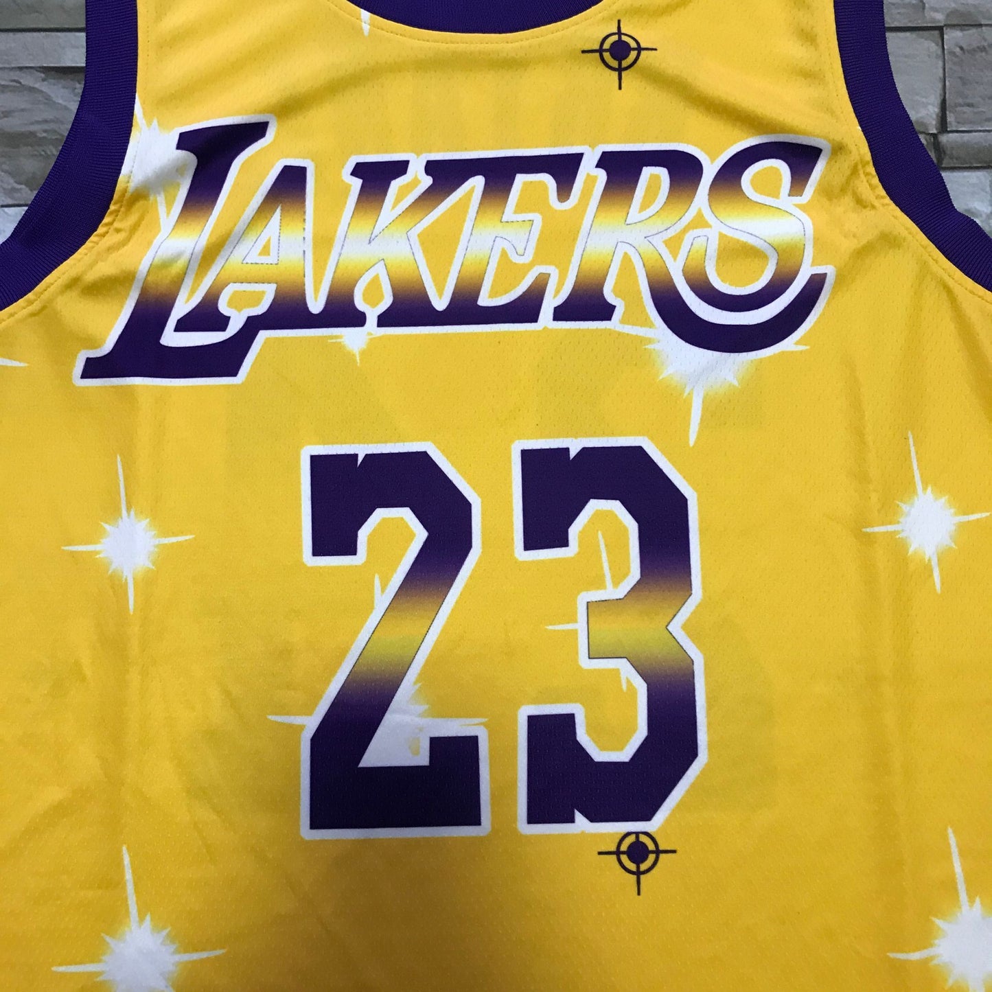 Men's Los Angeles Lakers LeBron James Yellow Hardwood Classics Swingman Jersey